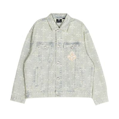 PALLADIUM Relaxed Fit Oversized Collar Jacket Unisex Light Gray 109662