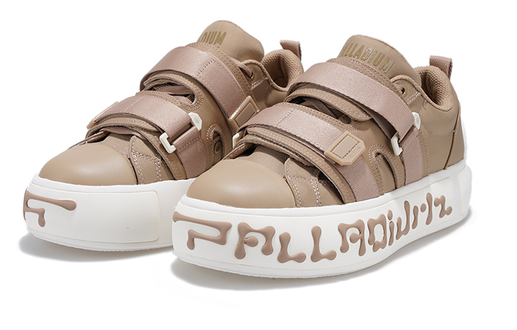 Order Palladium Skate Low 'Retro Masa Depan Coklat dan Putih' 08757-210-M