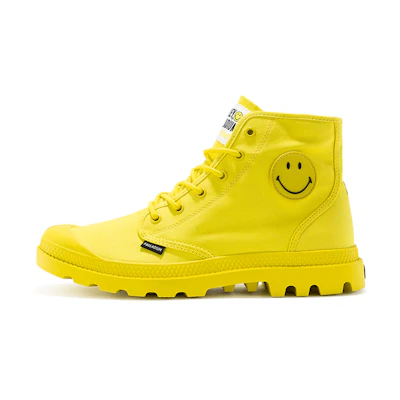 Palladium SMILEY High-Top Canvas 'Bright Yellow'