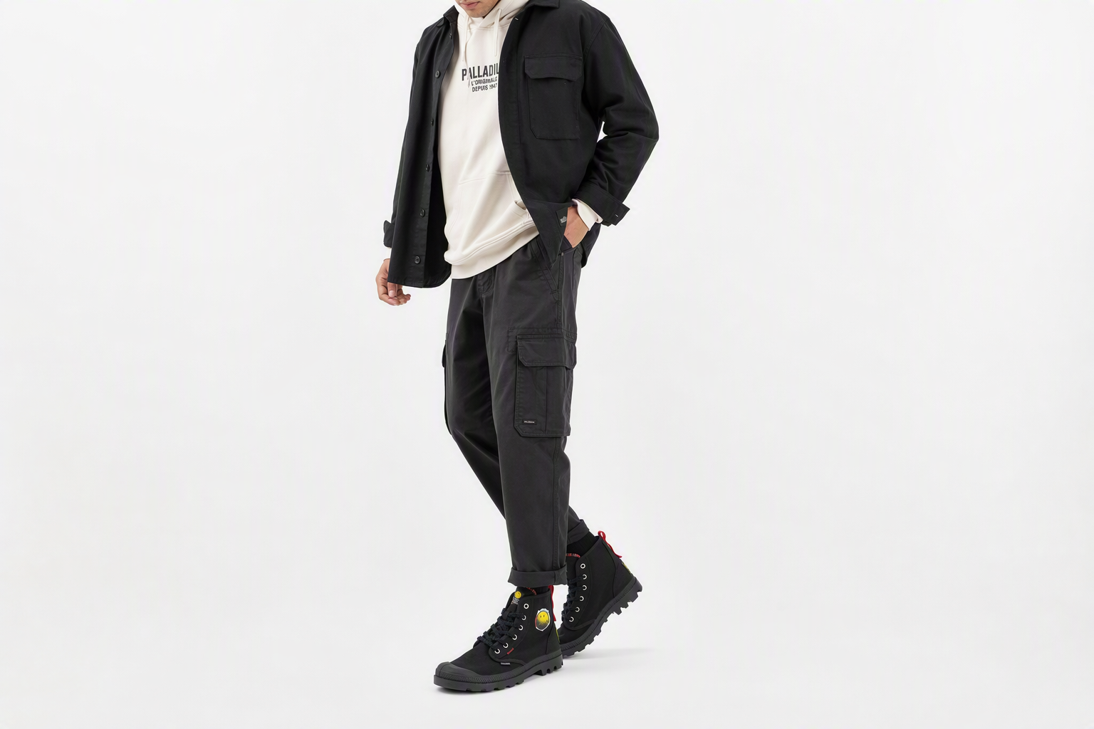 Order Palladium Smiley x Pampa High ''Noir Retro'' 77361-008-M