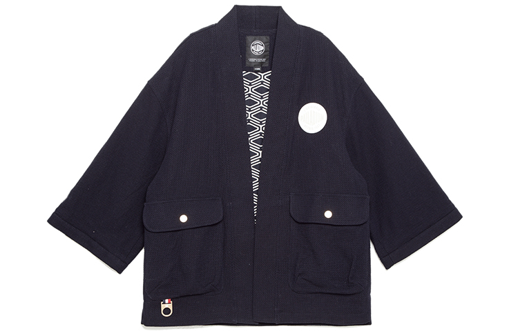 PALLADIUM Story Dark Blue Drawstring Waist Jacket with Letter Print 107732-482