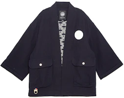 PALLADIUM Story Dark Blue Drawstring Waist Jacket with Letter Print 107732-482 PALLADIUM Story Dark Blue Drawstring Waist Jacket with Letter Print 107732-482