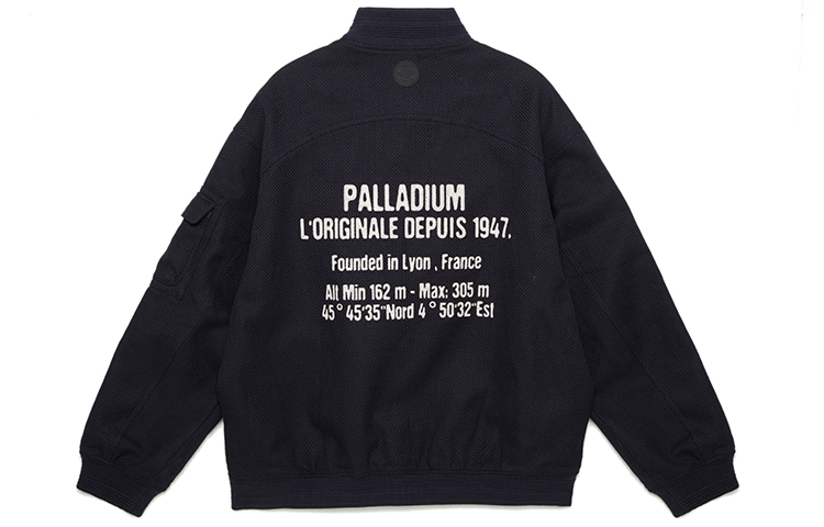 PALLADIUM Story Letter Print Baseball Jacket Dark Sapphire Blue 107733-482