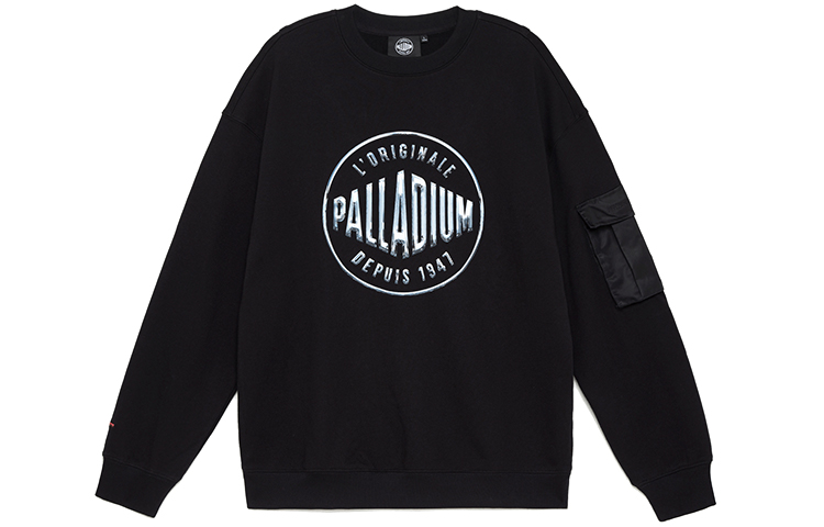 PALLADIUM Unisex Black Crewneck Pullover Sweatshirt 177511-008