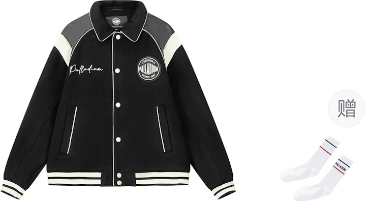 Palladium 男女休閒寬鬆款字母印花棒球外套 - 鉛黑色 1010593 Order Palladium 男女休閒寬鬆款字母印花棒球外套 - 鉛黑色 1010593