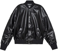PALLADIUM Unisex Solid Color Baseball Collar Jacket Black 177436-008 PALLADIUM Unisex Solid Color Baseball Collar Jacket Black 177436-008