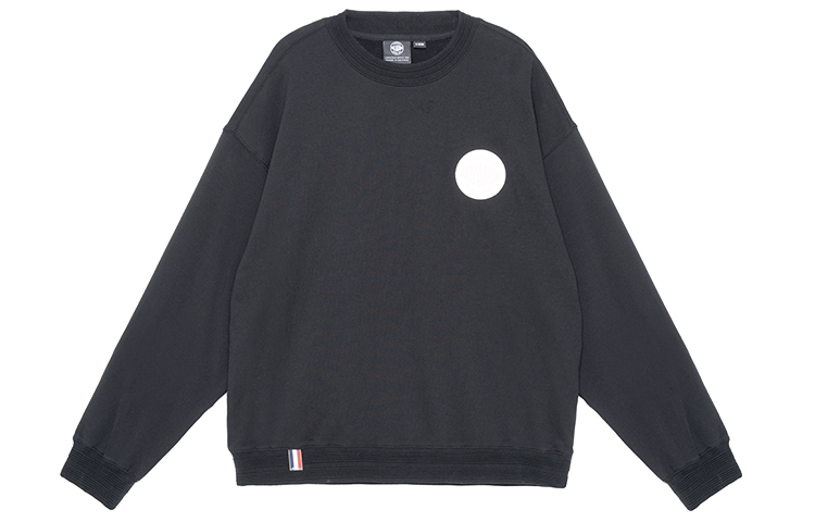 PALLADIUM Vintage Black Logo Crewneck Sweatshirt for Men 107778-048
