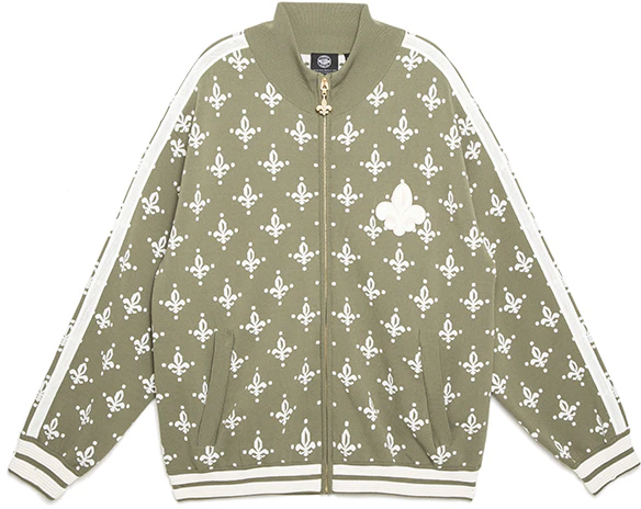 palladium-vintage-green-jacquard-knitted-jacket-unisex-with-yellow-iris-print-178021-823
