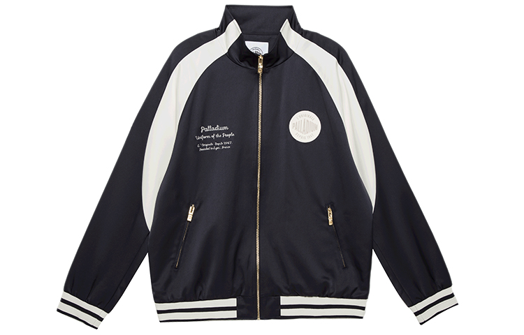 PALLADIUM Vintage Retro Coach Jacket Deep Navy拼接亮面立领 107744-477