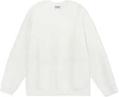 PALLADIUM White Crewneck Sweatshirt Unisex - Solid Color Letter Jacquard Design 107216-101 PALLADIUM White Crewneck Sweatshirt Unisex - Solid Color Letter Jacquard Design 107216-101