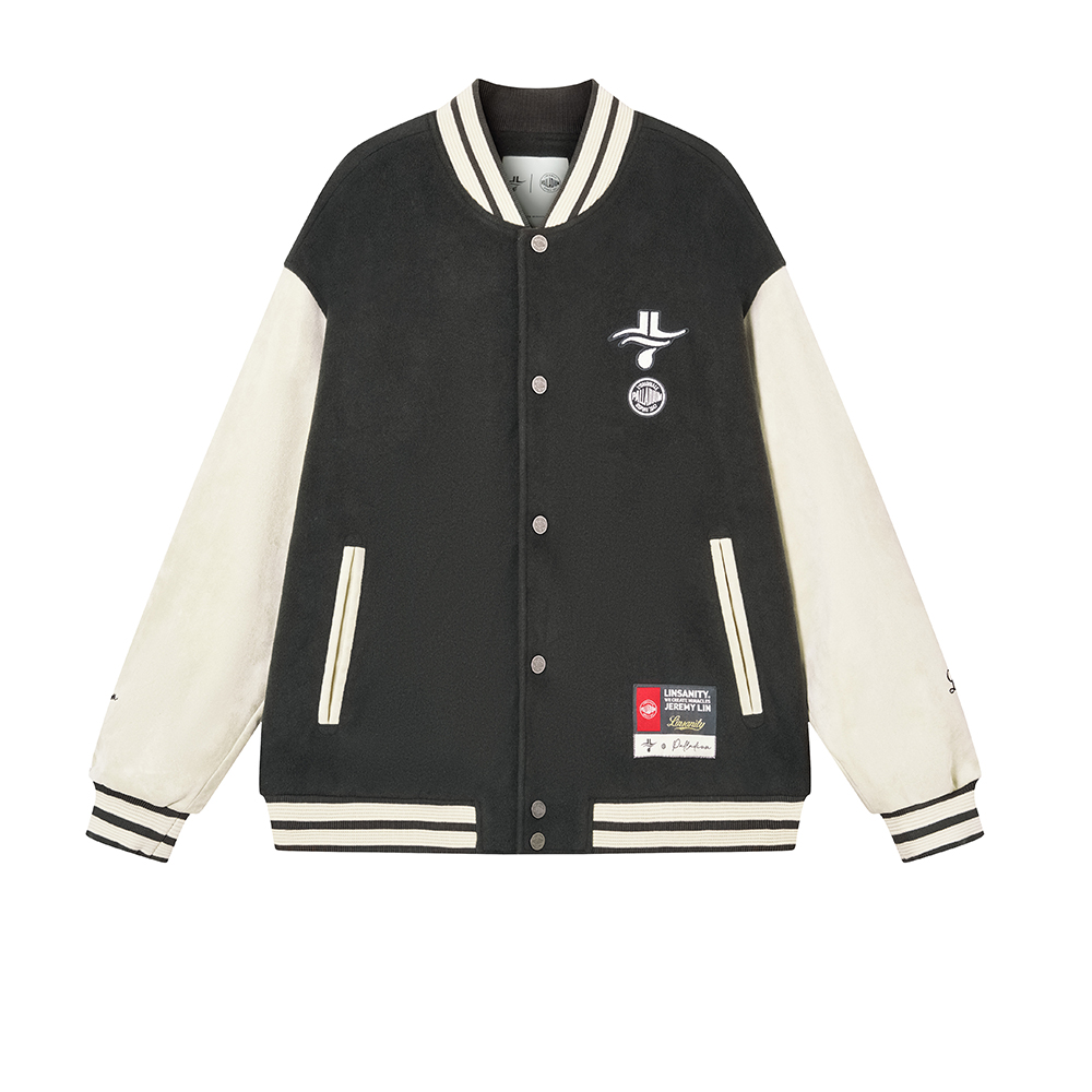 PALLADIUM x Jeremy Lin JLIN Retro Striped Baseball Jacket Unisex Undiscovered Land. 1011228-061