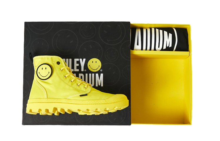 Palladium Smiley Canvas High-Top LTD Edition Box Set 'Vibrant Yellow'