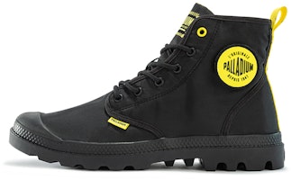 Palladium x Smiley Kasut Kanvas Edisi Terhad Tinggi ''Black Smile''. 77892-008-M Lookbook Palladium x Smiley Kasut Kanvas Edisi Terhad Tinggi ''Black Smile''. 77892-008-M