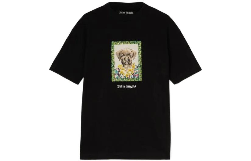 Palm Angels  Black Cartoon Animal Graphic Casual T-Shirt. PMAA001S22JER0261055 圖 2
