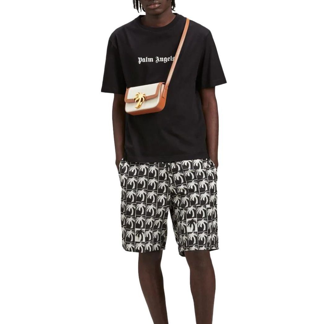 PALM ANGELS  Black Crewneck Letter Print T-Shirt. 23APMAA089F23JER0021-001 圖 3
