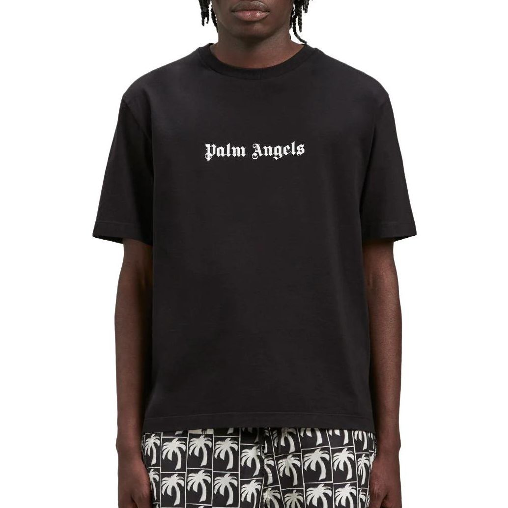 PALM ANGELS  Black Crewneck Letter Print T-Shirt. 23APMAA089F23JER0021-001 圖 4