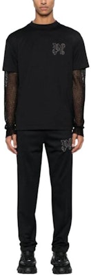 PALM ANGELS Black Crewneck Short Sleeve T-Shirt Solid Color PMAA001R24JER0051077 Lookbook PALM ANGELS Black Crewneck Short Sleeve T-Shirt Solid Color PMAA001R24JER0051077