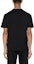Shop PALM ANGELS Black Crewneck Short Sleeve T-Shirt Solid Color PMAA001R24JER0051077