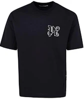 Order Palm Angels 黑色前印Logo圓領T恤 PMAA089E23JER0011003