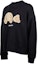 Shop パームエンジェルス ブラック デカピテッド ベア グラフィック プリント スウェットシャツ PMBA026C99FLE0021060