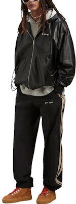 Palm Angels Black Elastic Alphabet Print Casual Pants. PMCJ018F23FAB0011003 Lookbook Palm Angels Black Elastic Alphabet Print Casual Pants. PMCJ018F23FAB0011003