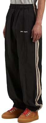 Palm Angels Black Elastic Alphabet Print Casual Pants. PMCJ018F23FAB0011003 Details for Palm Angels Black Elastic Alphabet Print Casual Pants. PMCJ018F23FAB0011003