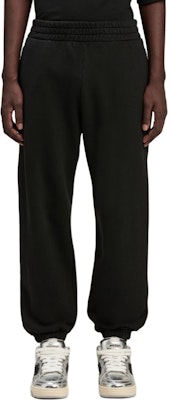 Palm Angels Black Elastic Waistband Casual Pants with Collegiate Print PMCH013F24FLE0011026 Lookbook Palm Angels Black Elastic Waistband Casual Pants with Collegiate Print PMCH013F24FLE0011026