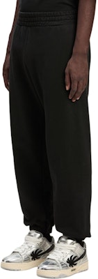 Palm Angels Black Elastic Waistband Casual Pants with Collegiate Print PMCH013F24FLE0011026 Purchase Palm Angels Black Elastic Waistband Casual Pants with Collegiate Print PMCH013F24FLE0011026