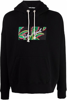 PALM ANGELS 黑色连帽衫植物字母图案. PMBB058S21FLE0041001 Order PALM ANGELS 黑色连帽衫植物字母图案. PMBB058S21FLE0041001