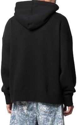 PALM ANGELS 黑色连帽衫植物字母图案. PMBB058S21FLE0041001 Shop PALM ANGELS 黑色连帽衫植物字母图案. PMBB058S21FLE0041001