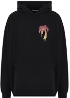 Palm Angels Black Letter Print Pullover Hoodie PMBB126F23FLE0021025 Palm Angels Black Letter Print Pullover Hoodie PMBB126F23FLE0021025