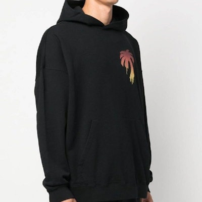 Palm Angels Hoodie Hitam Letter Print Pullover PMBB126F23FLE0021025 Purchase Palm Angels Hoodie Hitam Letter Print Pullover PMBB126F23FLE0021025
