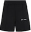 Order Palm Angels Black Letter Stripe Print Elastic Casual Shorts PMCL004S24FAB0021003