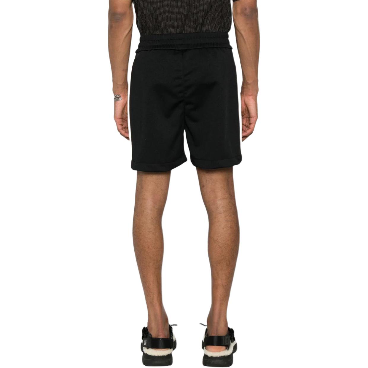 Purchase Palm Angels  Black Letter Stripe Print Elastic Casual Shorts PMCL004S24FAB0021003