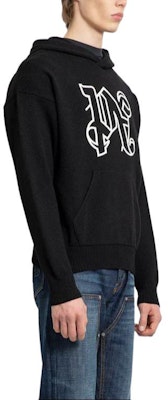 PALM ANGELS 黑色标志印花连帽卫衣 PMHU006R24KNI0011003 Details for PALM ANGELS 黑色标志印花连帽卫衣 PMHU006R24KNI0011003