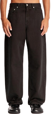 PALM ANGELS Black Mid-Waist Straight-Leg Zipper Jeans. PMYA041F24DEN0051010 Order PALM ANGELS Black Mid-Waist Straight-Leg Zipper Jeans. PMYA041F24DEN0051010