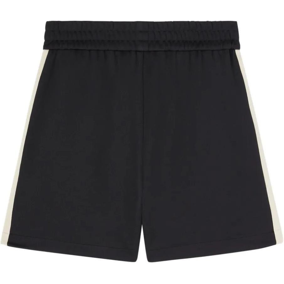 Lookbook Palm Angels  Black Side Stripe Logo Print Casual Shorts. PMCL004C99FAB0011003