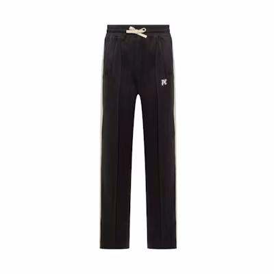 PALM ANGELS Black Solid Straight-Leg Casual Pants PMCJ023E23FAB0011003
