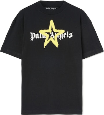 팜 엔젤스 블랙 스타 스프레이 페인트 프린트 크루넥 티셔츠. PMAA001C99JER0241018 Buy 팜 엔젤스 블랙 스타 스프레이 페인트 프린트 크루넥 티셔츠. PMAA001C99JER0241018