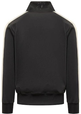 Chaqueta Negra Palm Angels de Pista con Cremallera y Cuello Alto a Rayas. PMBD058S24FAB0011003 Lookbook Chaqueta Negra Palm Angels de Pista con Cremallera y Cuello Alto a Rayas. PMBD058S24FAB0011003