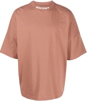 Palm Angels Brick Color Back Logo Print Crewneck T-Shirt. PMAA002S22JER0076401 Palm Angels Brick Color Back Logo Print Crewneck T-Shirt. PMAA002S22JER0076401