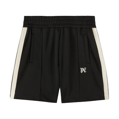 Palm Angels Colorblock Logo Print Casual Shorts Black. PMCL004R24FAB0011004