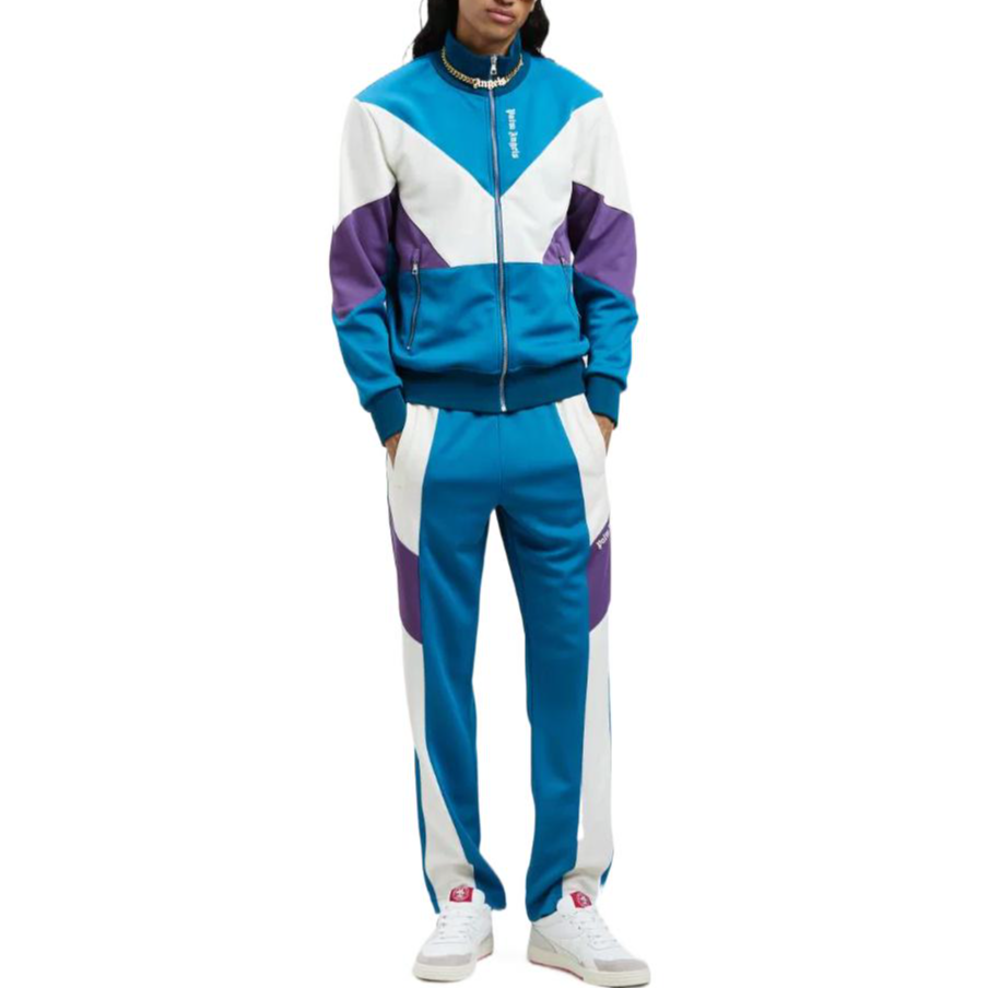 Lookbook Palm Angels  Colorblock Stripe Track Jacket with High Neck Zip PMBD034F22FAB0014703