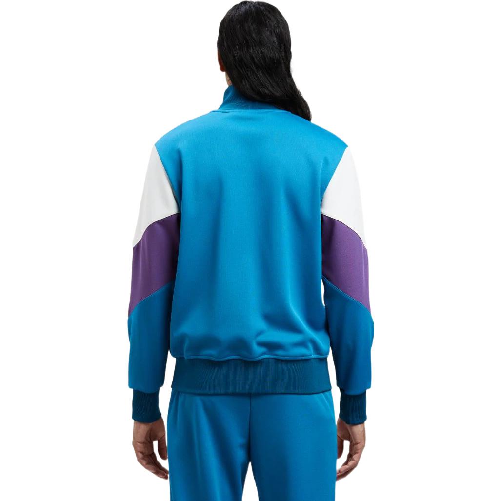 Shop Palm Angels  Colorblock Stripe Track Jacket with High Neck Zip PMBD034F22FAB0014703