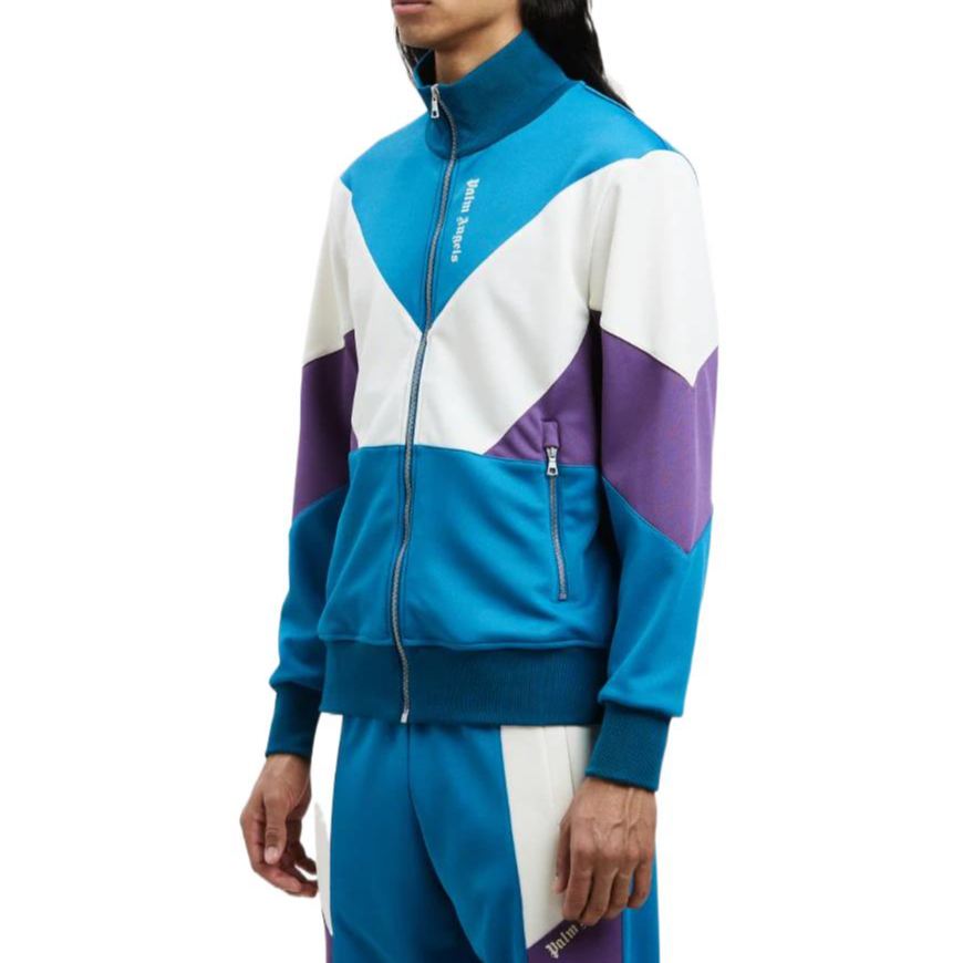 Purchase Palm Angels  Colorblock Stripe Track Jacket with High Neck Zip PMBD034F22FAB0014703