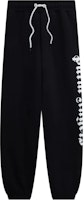 Palm Angels Elastic Waist Casual Pants Black with Logo Print PMCH010C99FLE0021001 Palm Angels Elastic Waist Casual Pants Black with Logo Print PMCH010C99FLE0021001