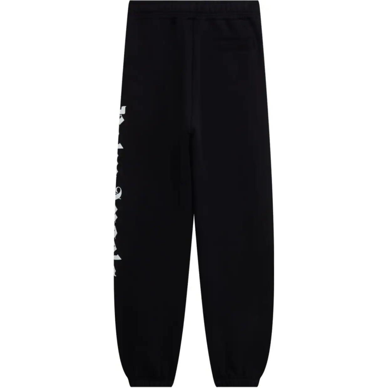 Lookbook Palm Angels  Elastic Waist Casual Pants Black with Logo Print PMCH010C99FLE0021001