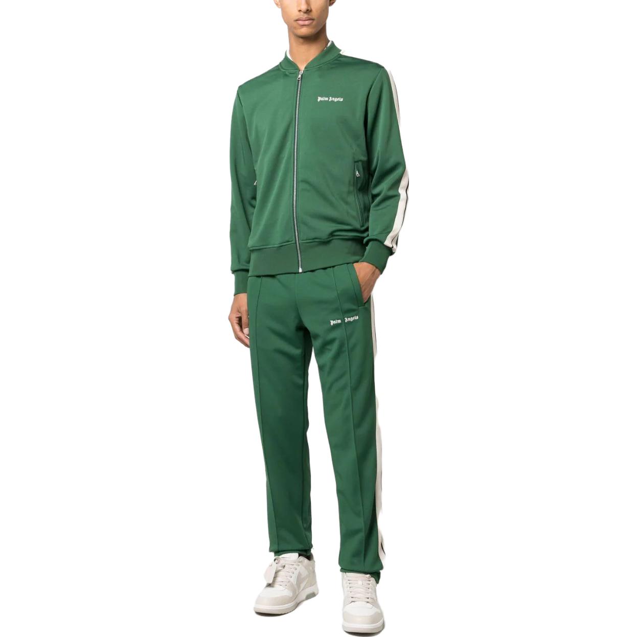 Lookbook 棕榈天使绿色纯色拉链休闲夹克. PMBD061F23FAB0015701