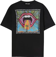 Palm Angels Grey Geometric Pattern Crewneck Slim Fit T-Shirt. PMAA072F23JER0041084 Palm Angels Grey Geometric Pattern Crewneck Slim Fit T-Shirt. PMAA072F23JER0041084