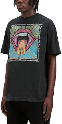 Palm Angels Camiseta Ajustada Gris de Patrón Geométrico Crewneck. PMAA072F23JER0041084 Details for Palm Angels Camiseta Ajustada Gris de Patrón Geométrico Crewneck. PMAA072F23JER0041084